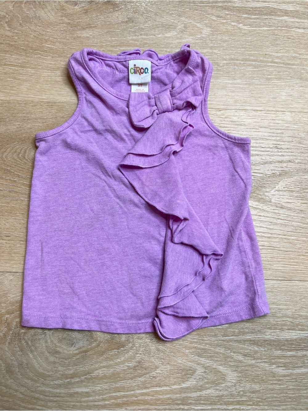 Circo Purple Ruffled Sleeveless Tank Top, Girls 3T